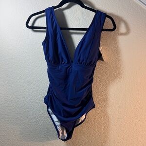 Deep Blue One-Piece Swimsuit